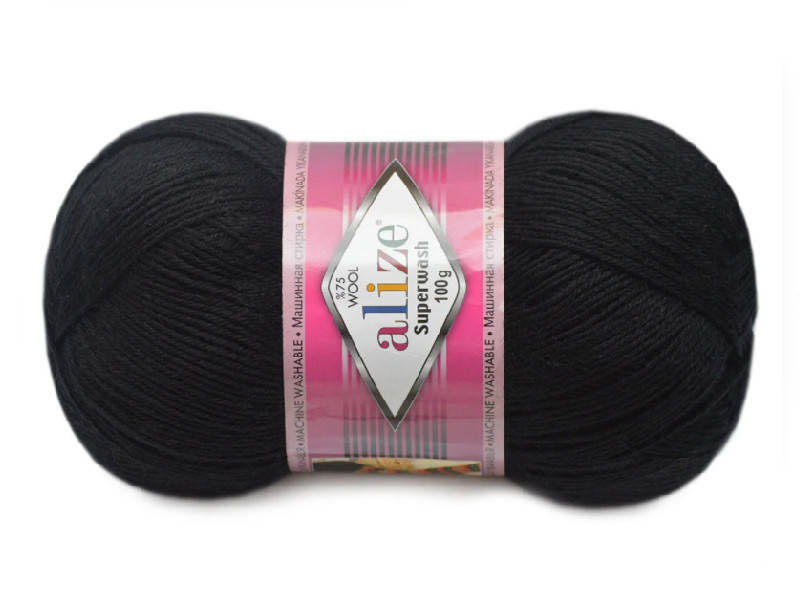 

Alize Superwash, Черный №60
