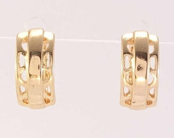 

Серьги M&L желтый оттенок колечки "Декоративный резной орнамент"