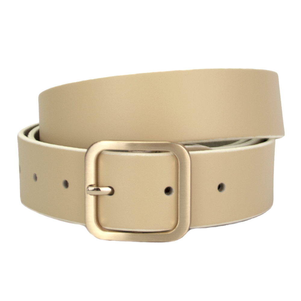

Ремень кожаный женский под джинсы бежевый JK-3582 beige (120 см)