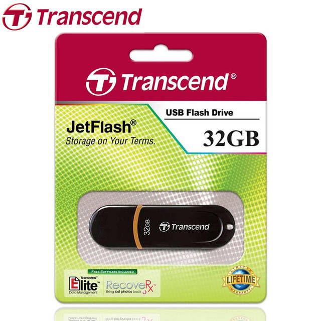 

Флешка Transcend JetFlash 300 32GB Black (TS32GJF300), Черный