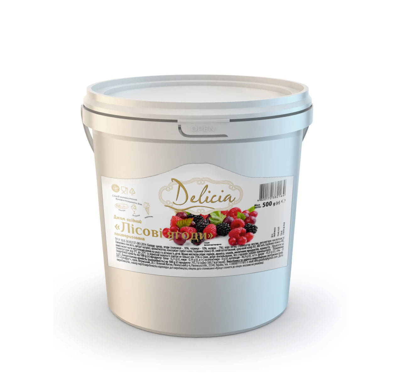 

Крем Лесные ягоды Delicia 500 г