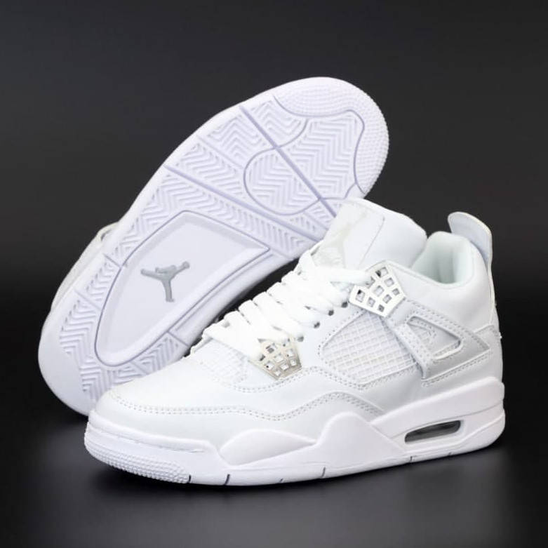 

Мужские кроссовки в стиле Air Jordan 4 Retro, кожа, белый, Вьетнам 42