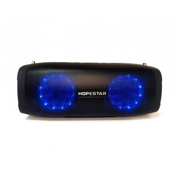 

Bluetooth колонка Hopestar A6 Party портативная беспроводная стерео колонка с цветомузыкой черная ANS