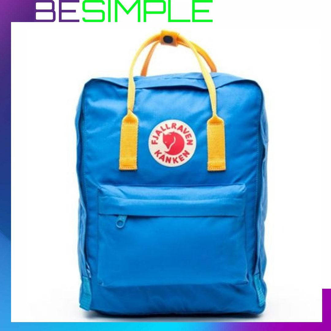 

Городской рюкзак FjallRaven Kanken 16 л- Oxford - Голубой с желтым