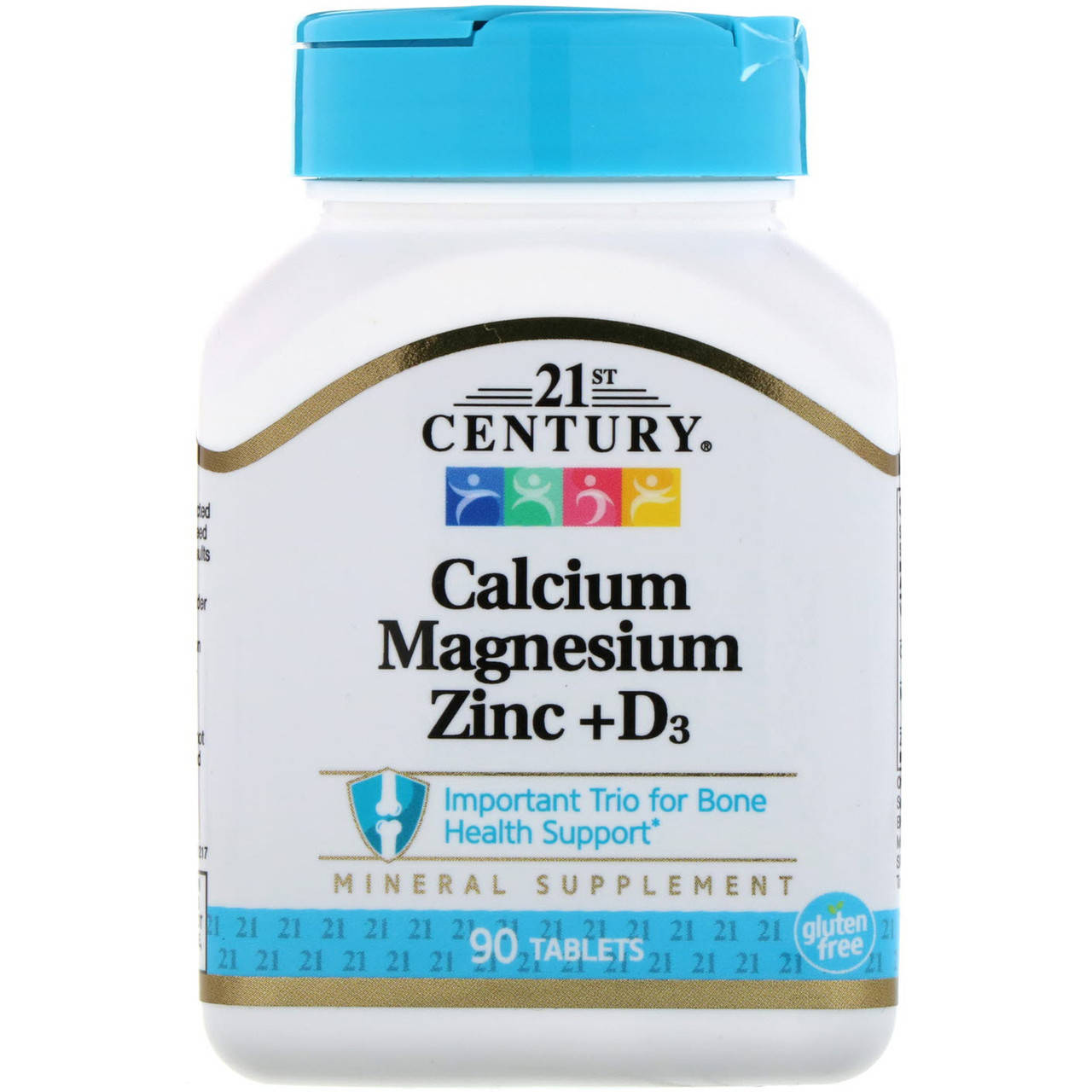

Кальций Магний Цинк + Д3, Cal Mag Zinc + D3, 21st Century, 90 таблеток
