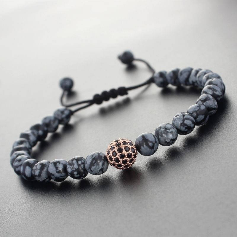 

Эксклюзивный браслет из камня Обсидиан (регулируемый)