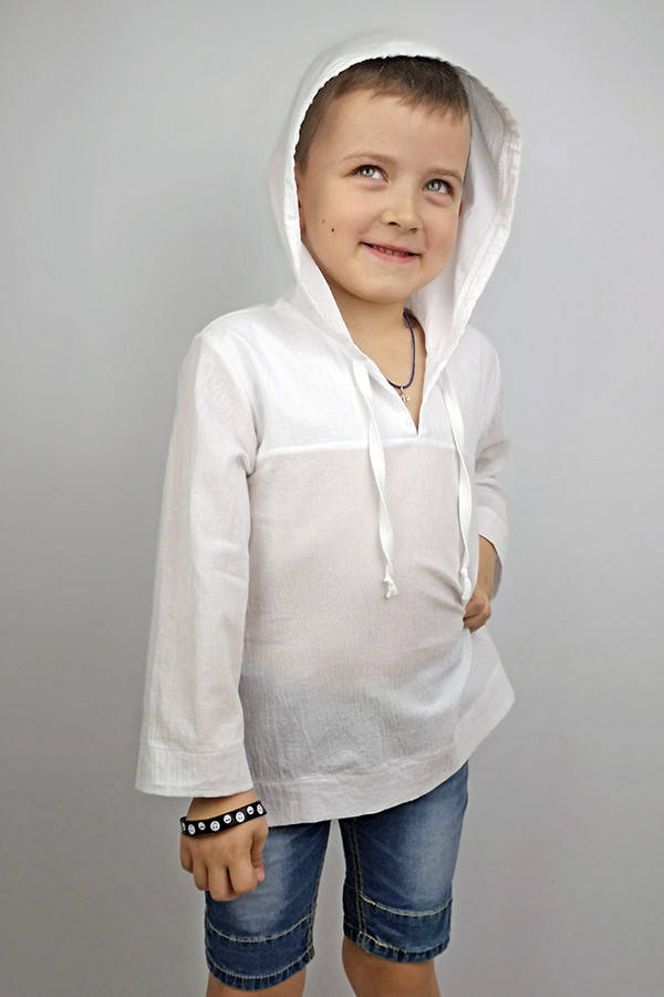 

Рубашка белая батистовая для мальчика (86-92) - пляжная одежда для детей, туники, панамы, рубашки