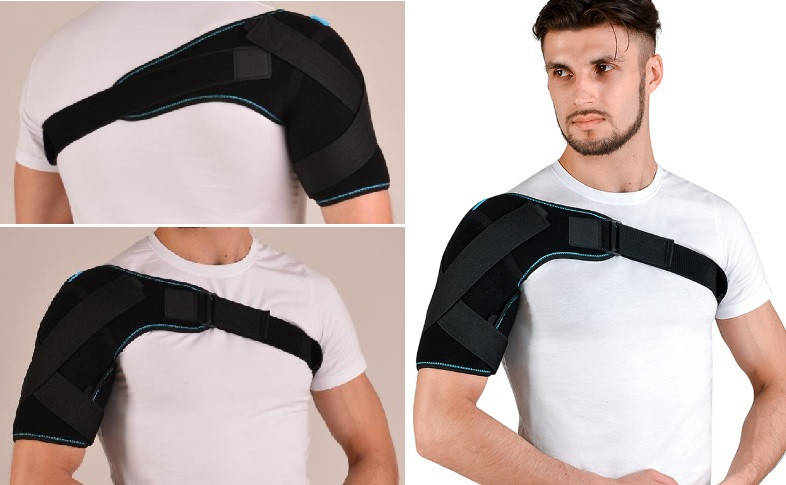 

Бандаж на плечевой сустав фиксирующий при вывихе для занятий спортом неопреновый Алком 4027