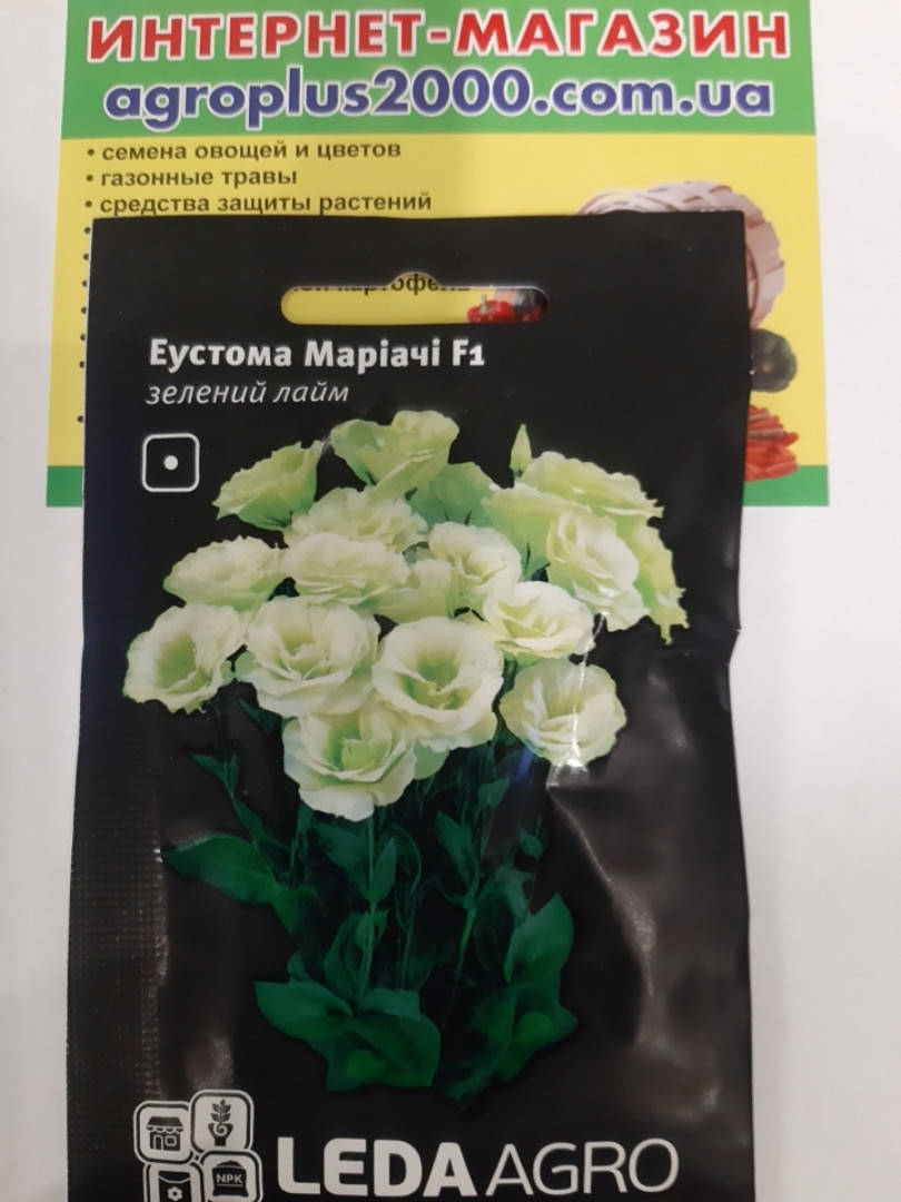 

Семена Эустома Мариачи F1 Зеленый Лайм 5 семян Sakata LedaAgro, Зелёный
