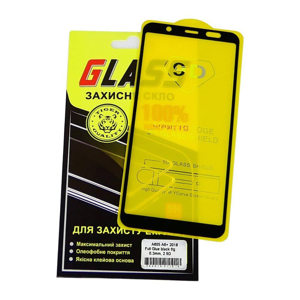 

Защитное стекло для Samsung A605 A6 Plus (2018)/A9 Star Lite Full Glue (0.3 мм, 2.5D, чёрное), Черный