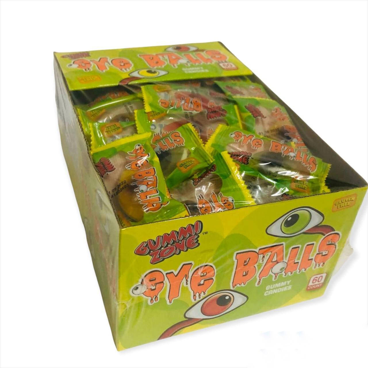 

Жевательный мармелад GUMMI ZONE Eye balls ГЛАЗА 60 шт