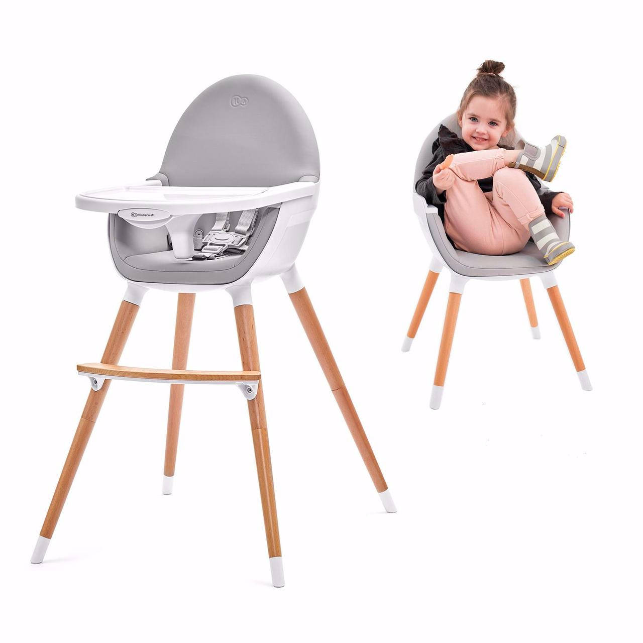 

Стульчик для кормления KinderKraft Fini Grey, Серый