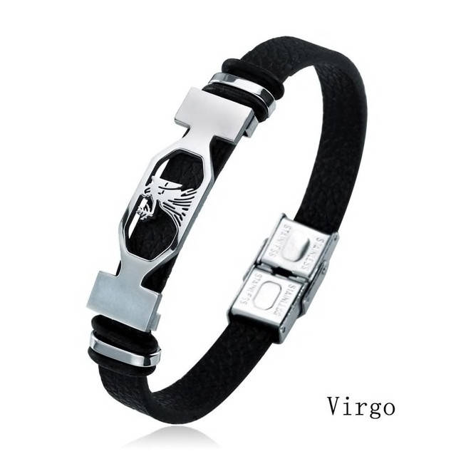 

Браслет кожаный «Знак зодиака» Дева, Virgo (23 августа - 22 сентября)