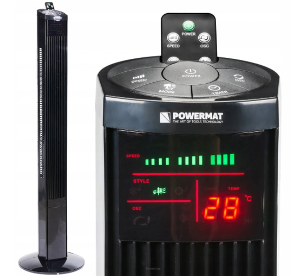 

Вентилятор напольный колонный 120см Powermat Onyx Tower-120