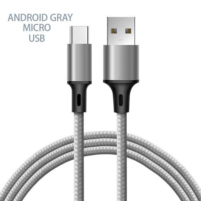 

Кабель, зарядка для гаджетов Micro USB в оплетке 1 м, Черный