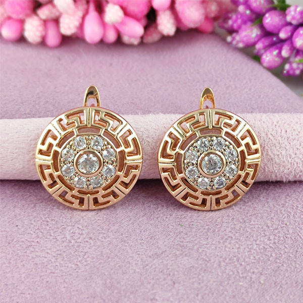 

Серьги Xuping Греческие медицинское золото позолота 18К английский замок А/В 1-1196