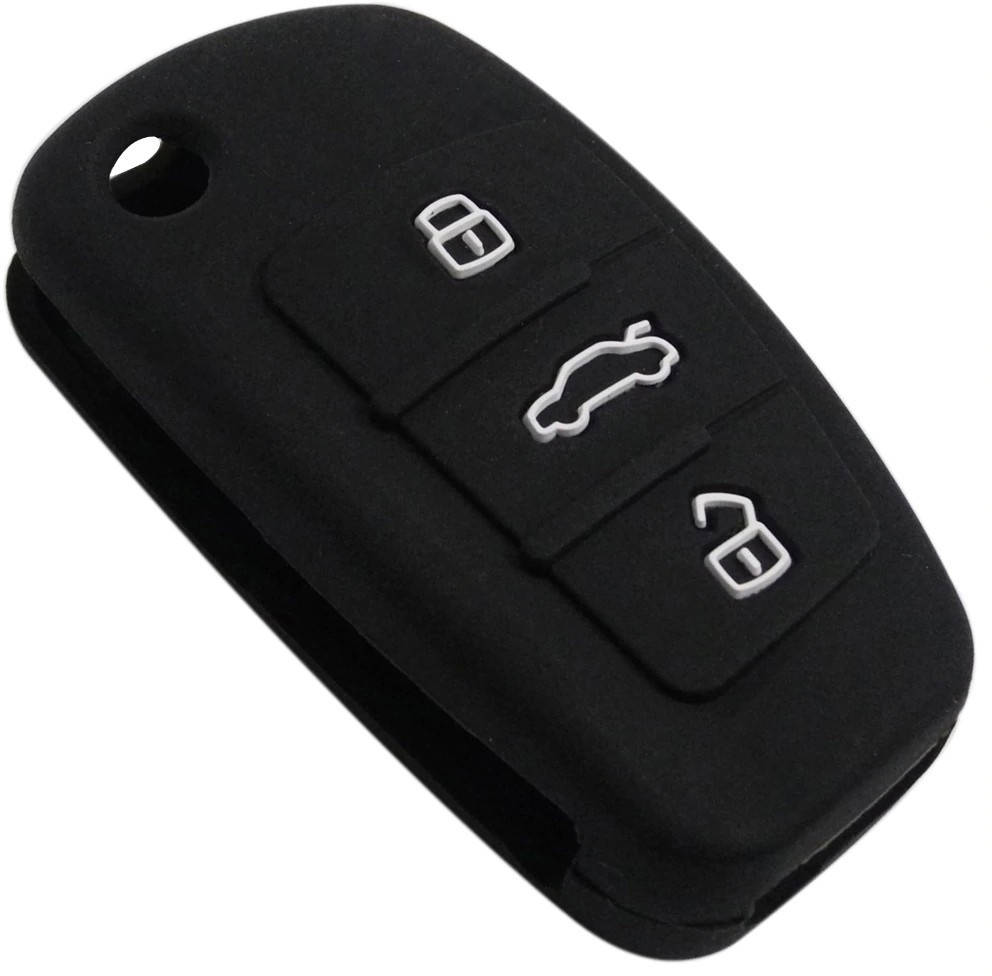 

Чехол для автомобильного ключа Audi A2 A3 A4 A6 A6L A8 S5 Q7 TT - Black, Черный