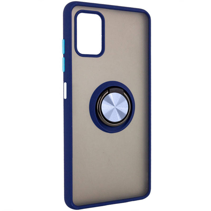 

TPU+PC чехол Deen ColorEdgingRing for Magnet для ZTE Blade V30, Синий