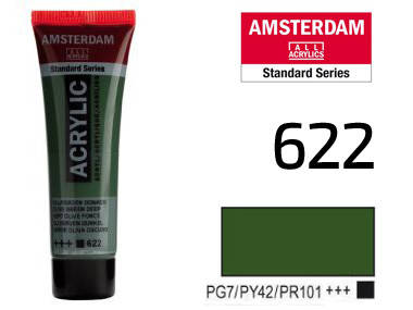 

Краска акриловая AMSTERDAM, (622) Оливковый зеленый темный, 20 мл, Royal Talens