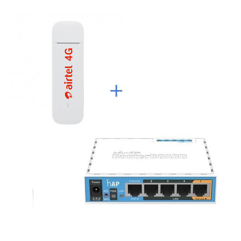 

Комплект 4G модем + WiFi роутер Mikrotik