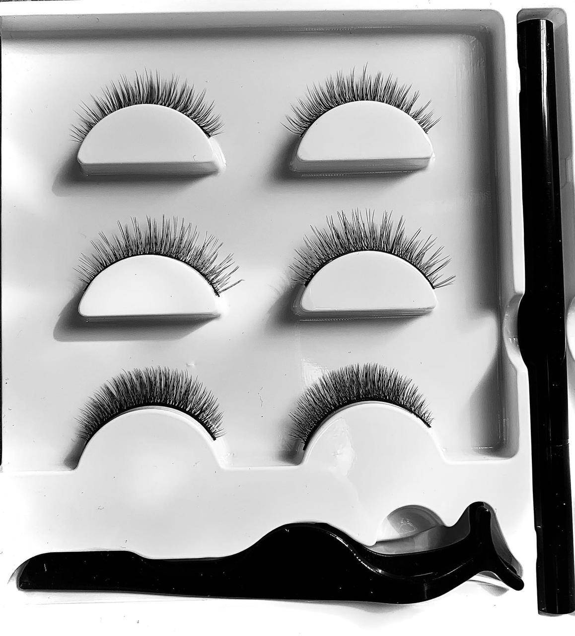 

Многоразовые ресницы. Ресницы с магнитным полем 3 пары, длина 10 мм, Черный