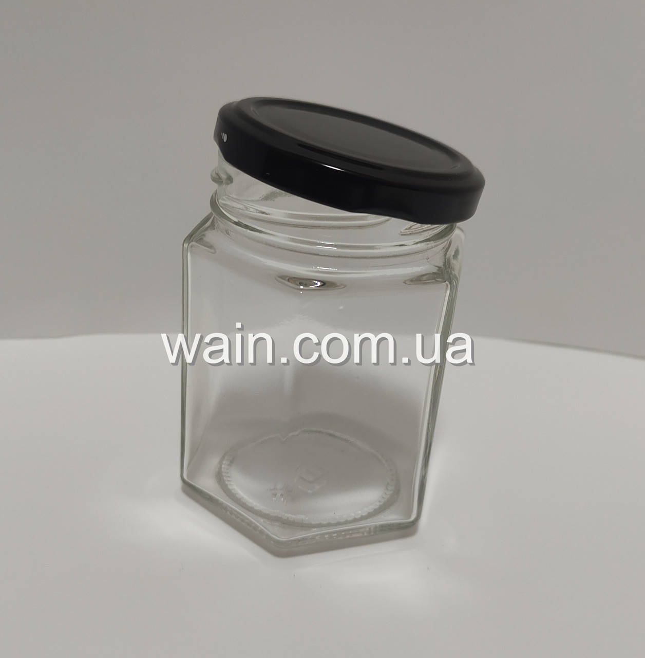 

Банка стеклянная 196 мл для меда, консервации Everglass с черной крышкой Twist-Off