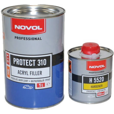

Грунт акриловый Novol (Новол) PROTECT 310 HS 4+1 1л с отвердителем 0,25л Серый