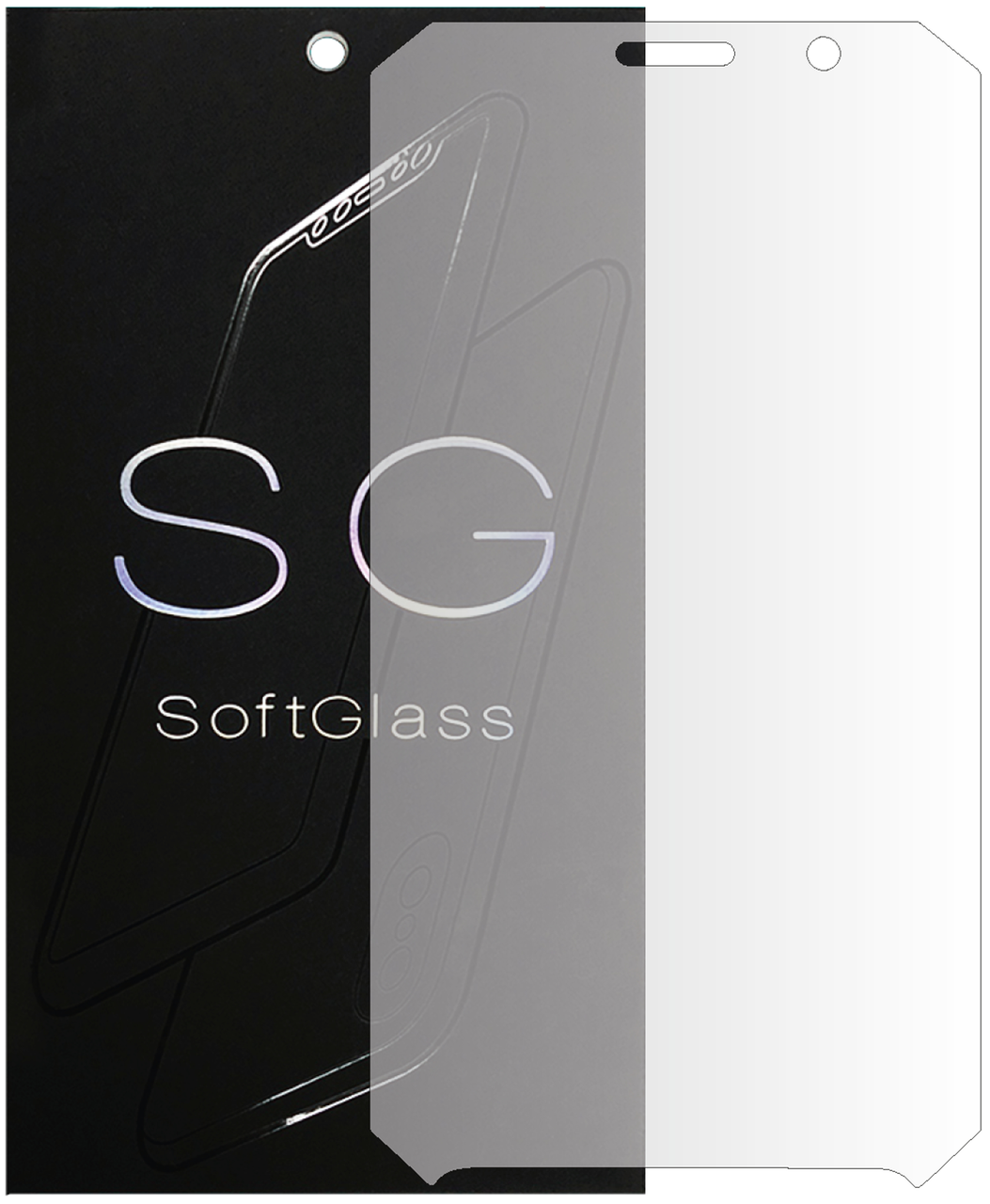 

Пленка Doogee s60 на Экран полиуретановая SoftGlass, Прозрачный