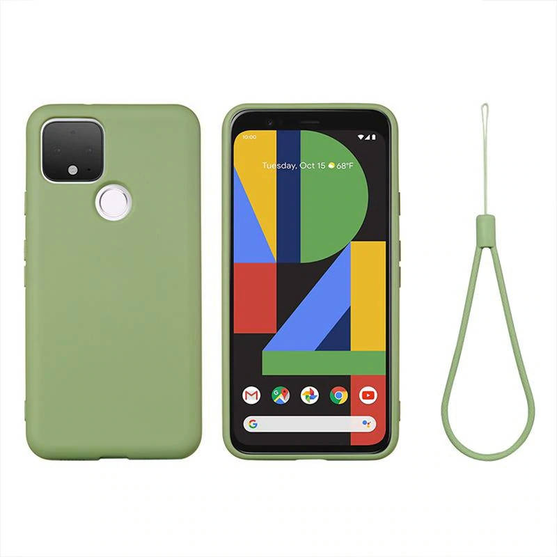 

Силиконовый чехол для Google Pixel 4A 5G Мятный с микрофиброй софт тач