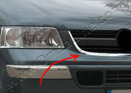 

Окантовка решетки Volkswagen T5 (фольксваген т5), нерж.