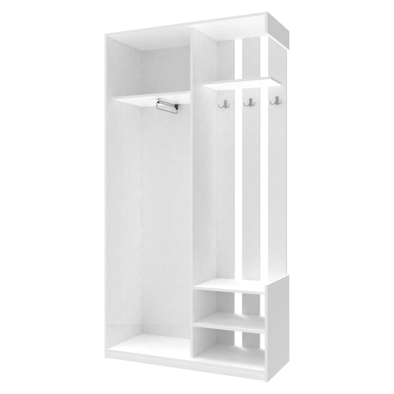 Передпокій Doros City One Door Білий 1 Дзеркало 110х45х210 (44900058) 2