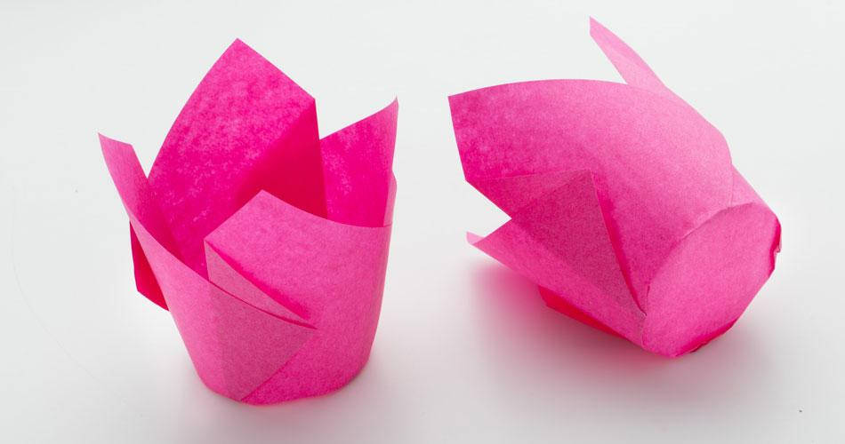 

Форма для кексов "Тюльпан" розовая