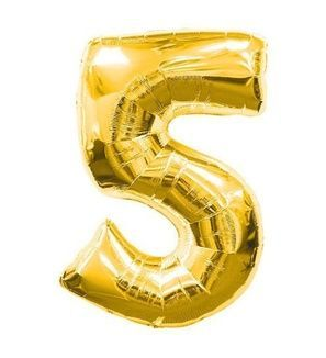 

Шар фольгированный цифра "5", ЗОЛОТО - 70 см (30 дюймов)