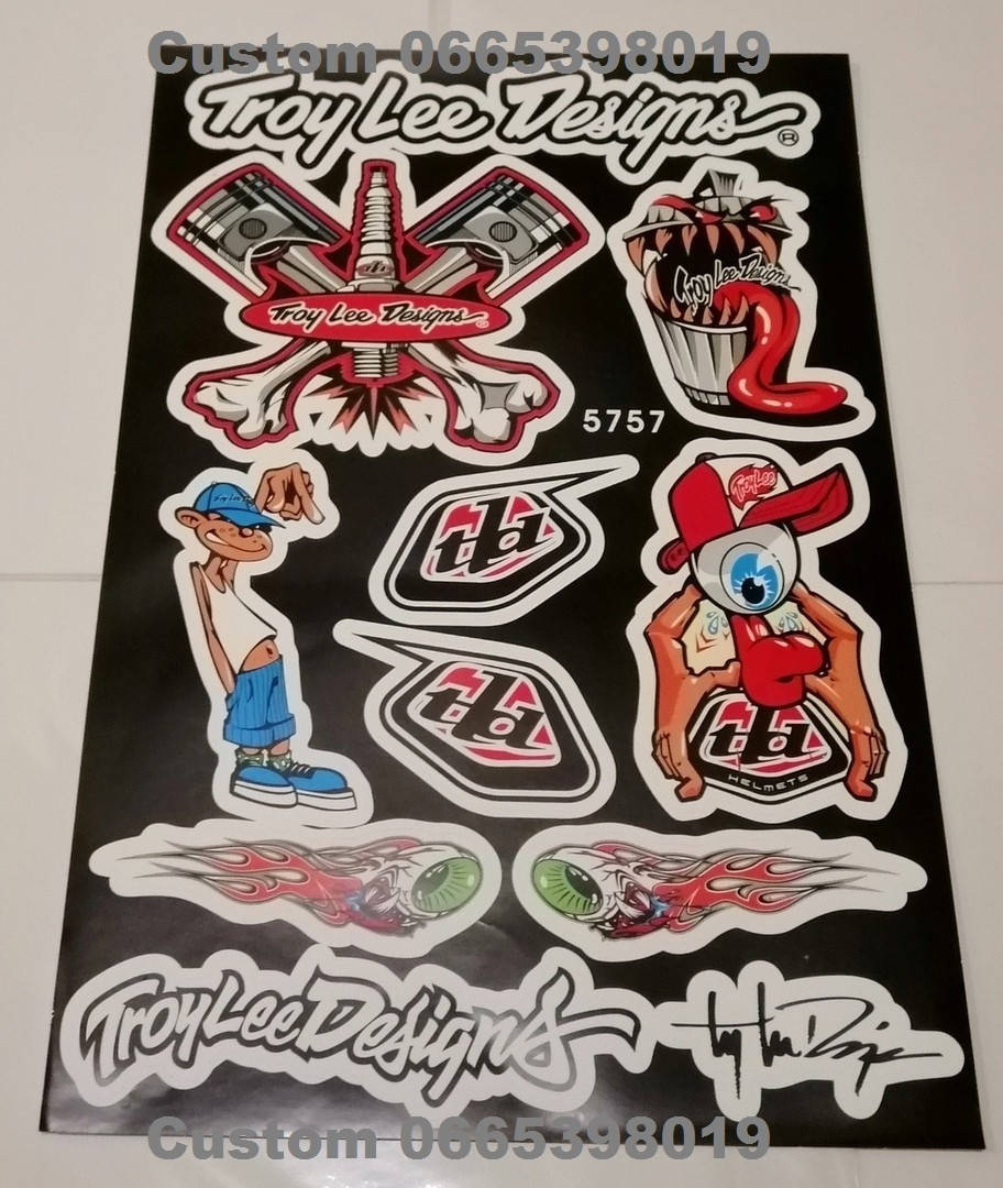 

Наклейки на планшете "TROY LEE DESIGNS" набор 10шт (33х22,5см)