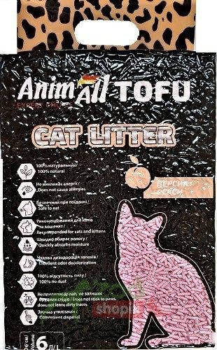 

Наполнитель для кошачьего туалета AnimAll TOFU персик 2,6 кг/6 л.