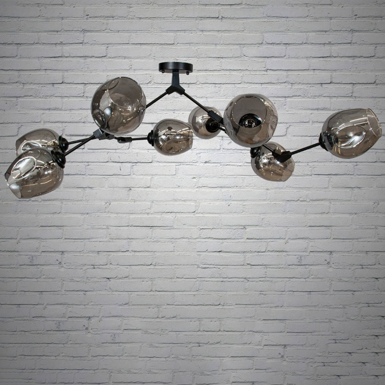 

Люстра черная лофт "молекула" на 8 ламп Е27 Свет Мира D-993-8BK, Черный