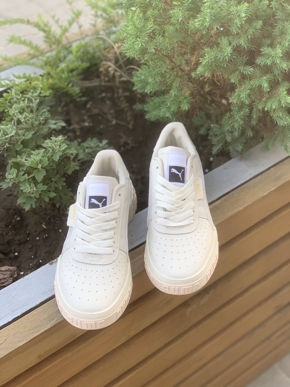 

Женские Кеды puma cali бежевые с розовым 38, Бежевый