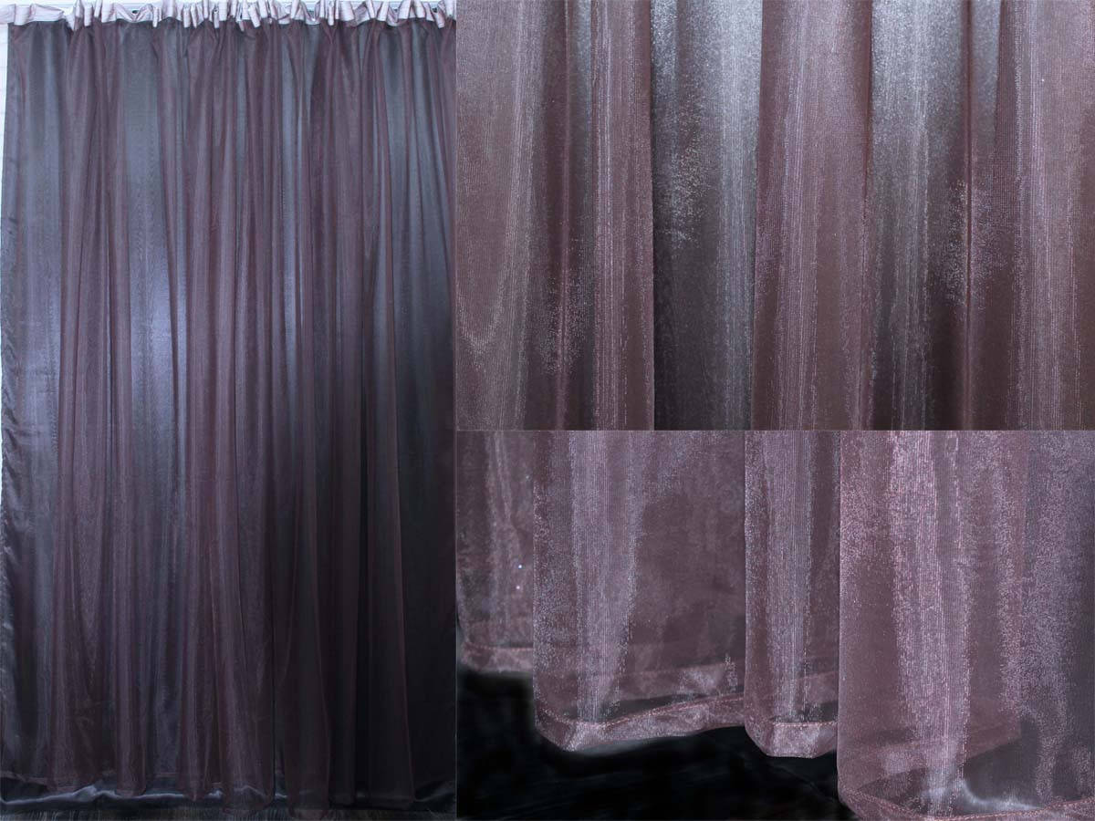 

Тюль фатин, однотонный, цвет коричневый. Код 03тф