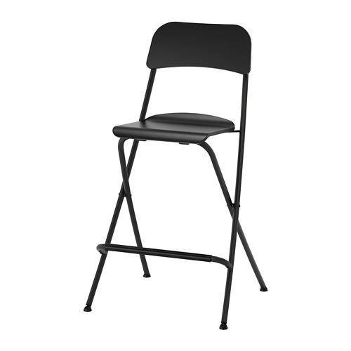 

Стул барный IKEA FRANKLIN 63 см складной черный 504.064.65