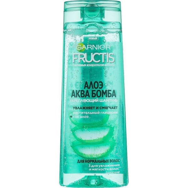 

Шампунь Garnier Fructis Алоэ аква бомба Укрепляющий для нормальных волос, 400 мл