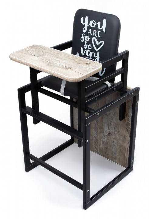 

Стульчик для кормления Ommi Graphite Дуб Клондайк, Белый