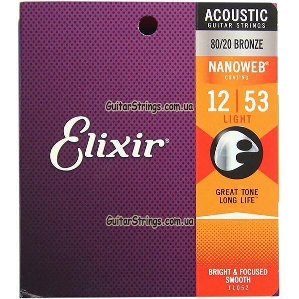 

Струны Elixir 11052 Nanoweb Bronze 12-53