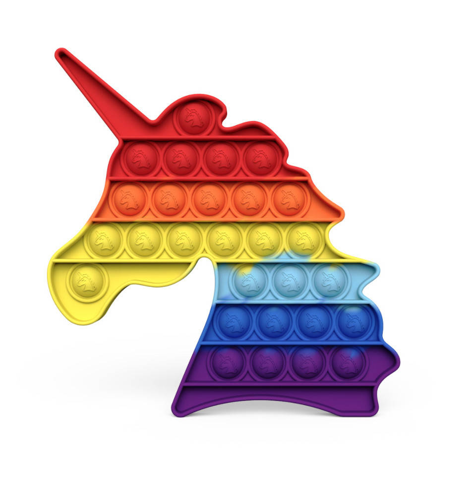 

Антистресс игрушка Pop It Единорожка радуга пупырка 5064, Разные цвета