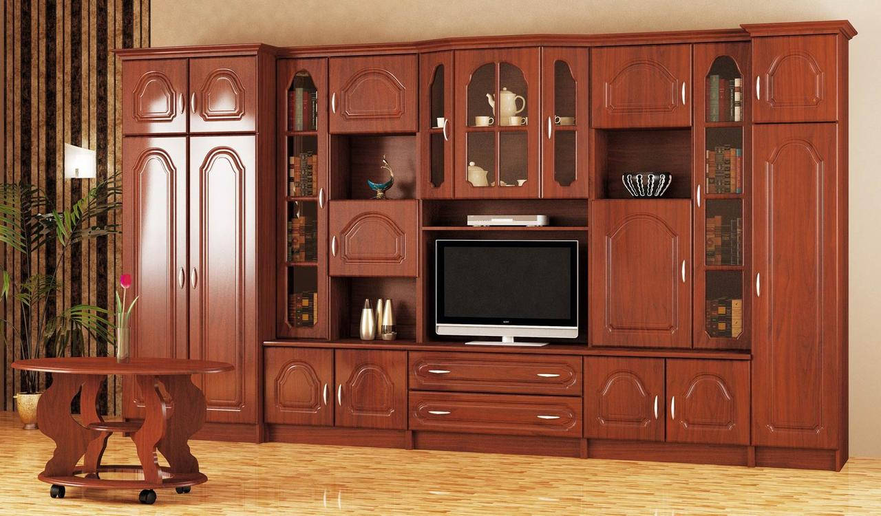 

Стенка Франек комплект со шкафом МЕБЕЛЬ СЕРВИС Кедр