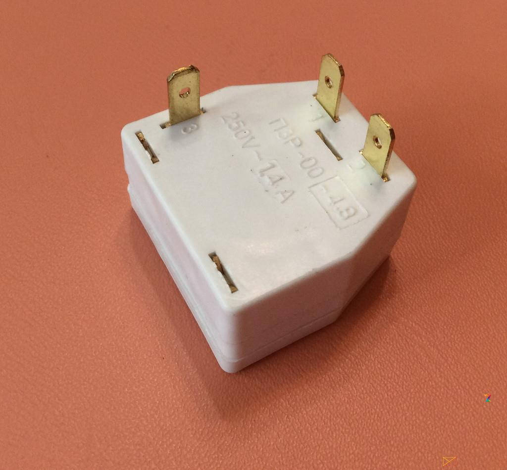 

Реле для холодильников ПЗР-00 / -4.8 / 1,4A / 250V (3 контакта)