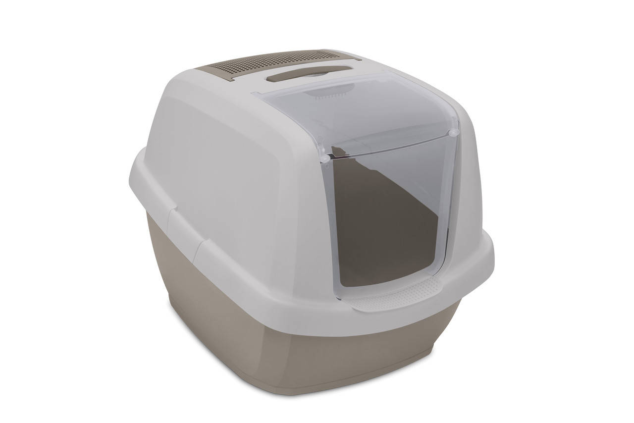 

Туалет закрытый для котов Imac Maddy Junior серый с лопаткой 50х40х40см