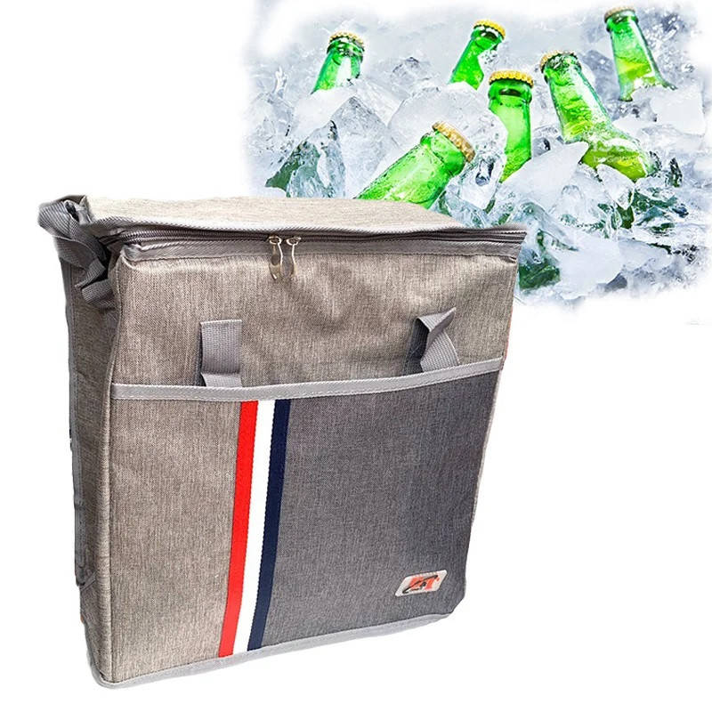 

Термосумка 27 л Cooling Bag 36х20х38 см, Серый
