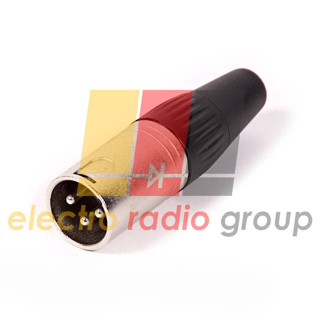 

Штекер CANON 3-х контакт., под шнур, корпус металл.