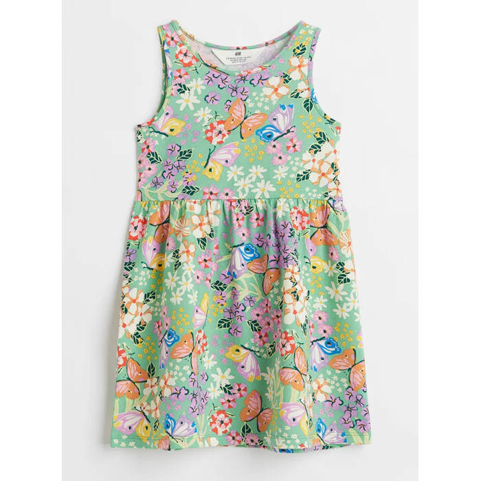 

Детское платье сарафан Бабочки H&M на девочку 4-6 лет - р.110/116 /53013/, Зелёный