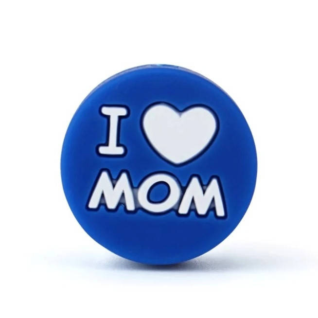 

I❤MOM бусина силиконовая Синий
